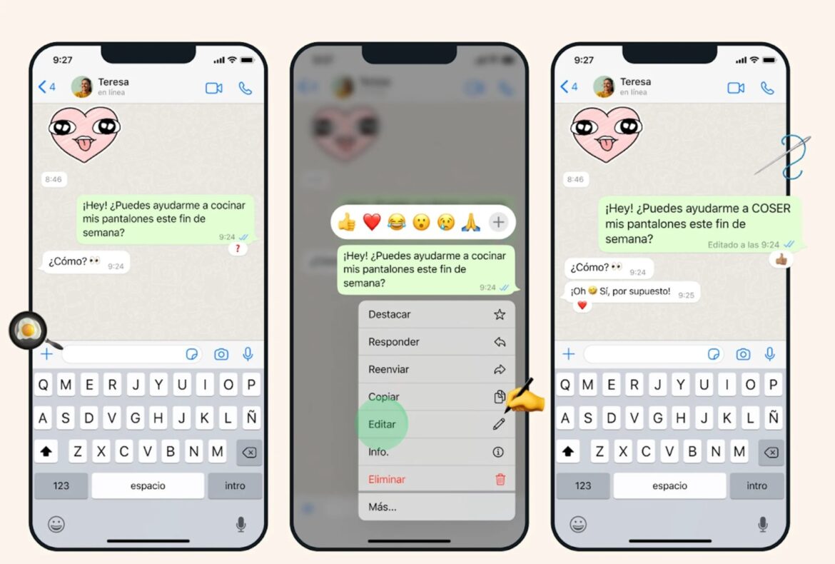 Ya puedes editar tus WhatsApps hasta 15 minutos después de enviarlos