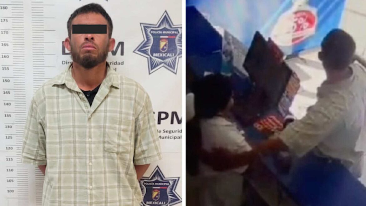 Intenta abusar de cajera en Mexicali, pero es detenido por policías