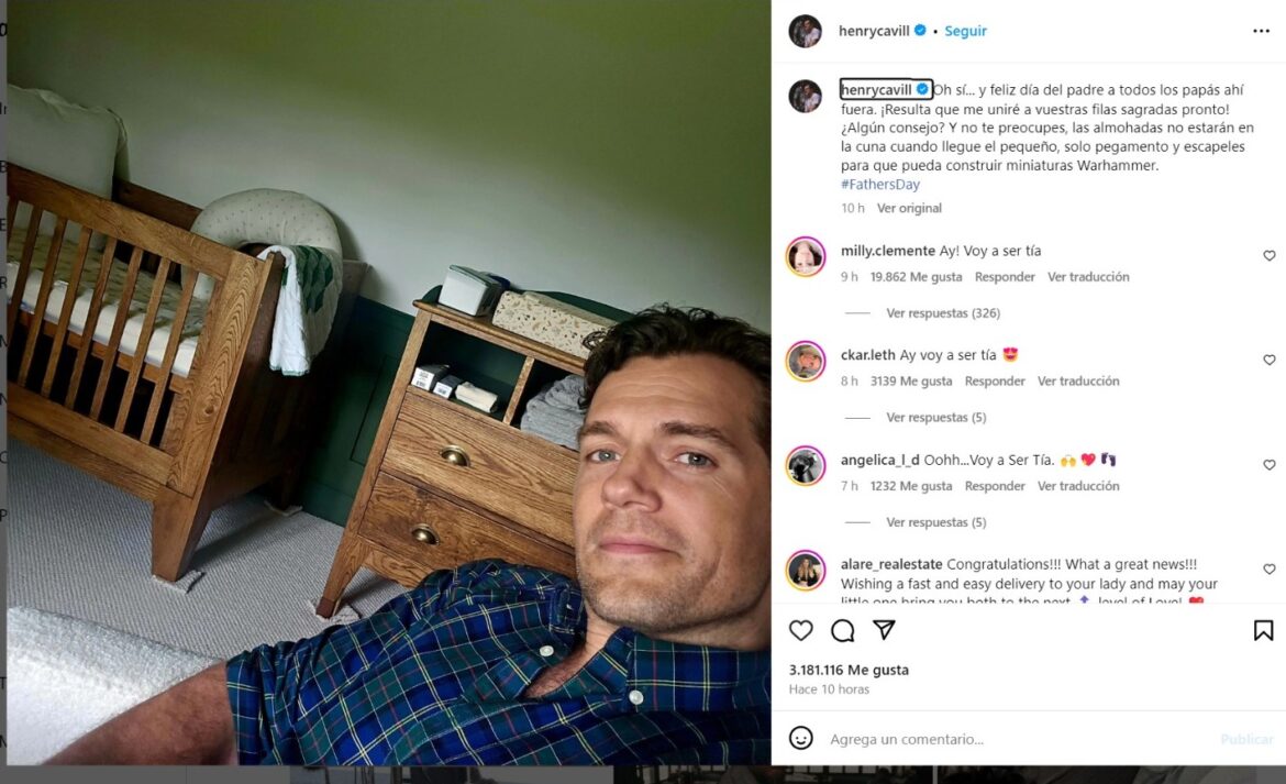 henry cavill papa cuna bebe dia padre